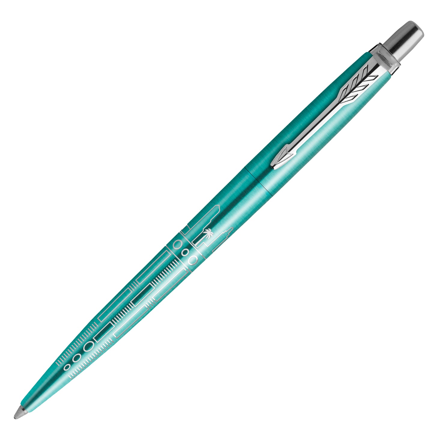 Penna sfera Jotter - Global Icon Miami - punta M - fusto turchese - Parker