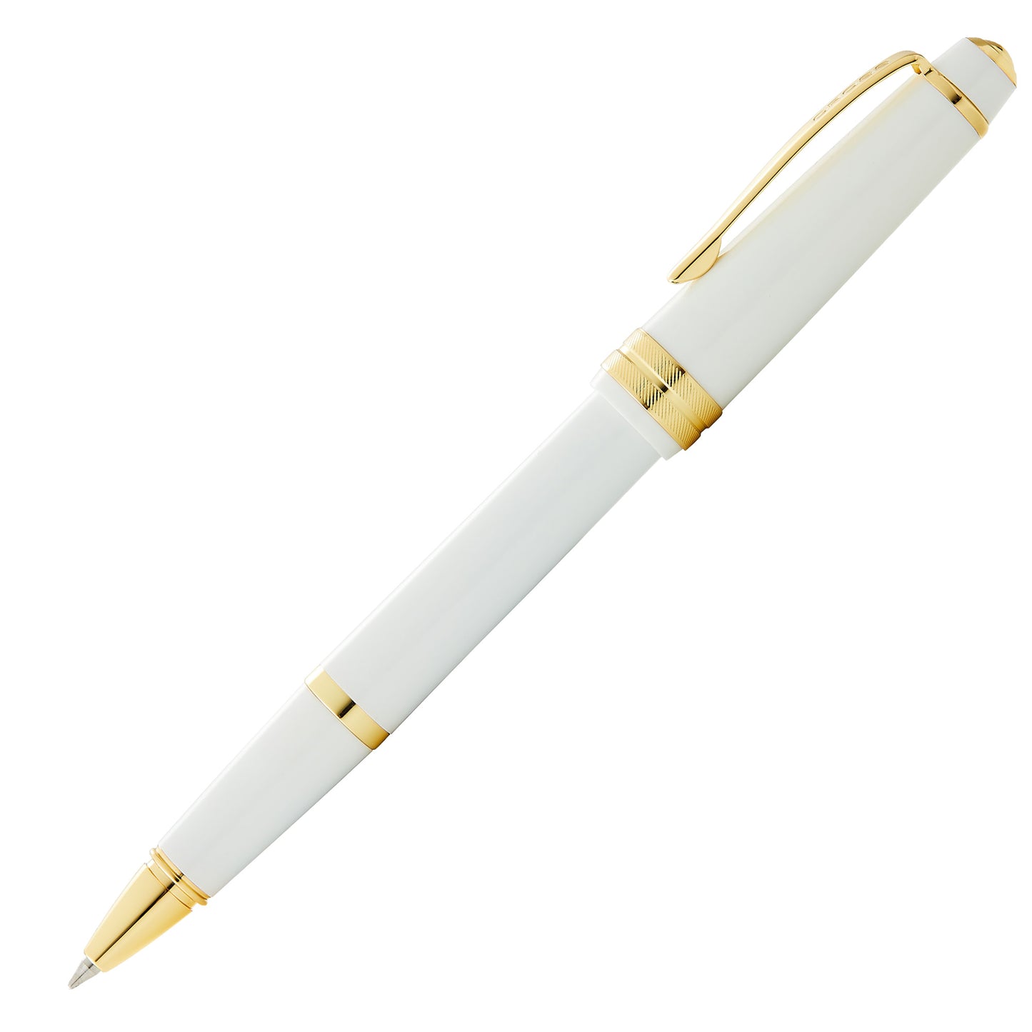 Penna roller Bailey Light - punta F - fusto bianco/oro - Cross