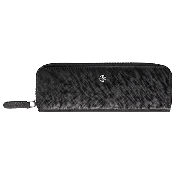 Portapenne c/zip - pelle Saffiano - nero - Cross