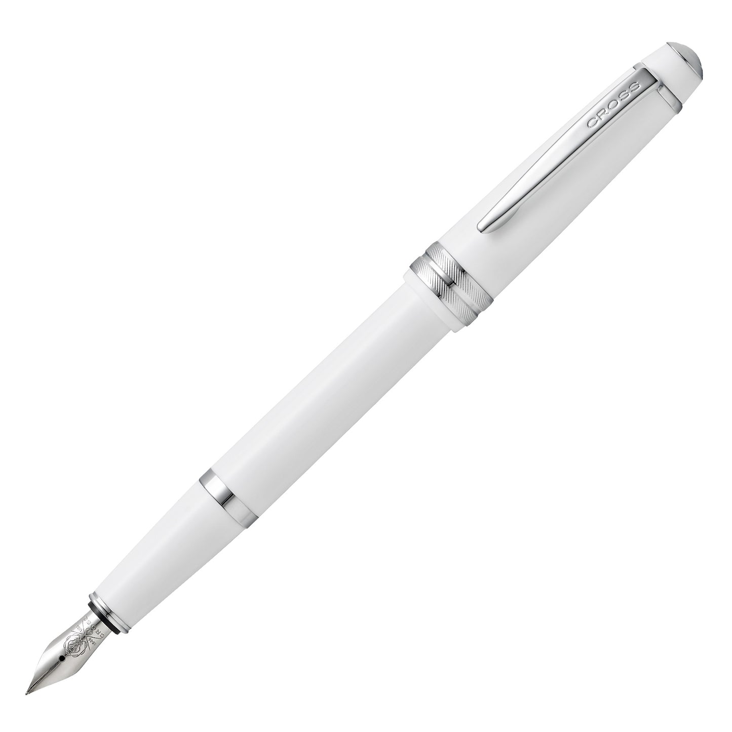 Penna stilografica Bailey Light - punta M - fusto bianco/cromo - Cross