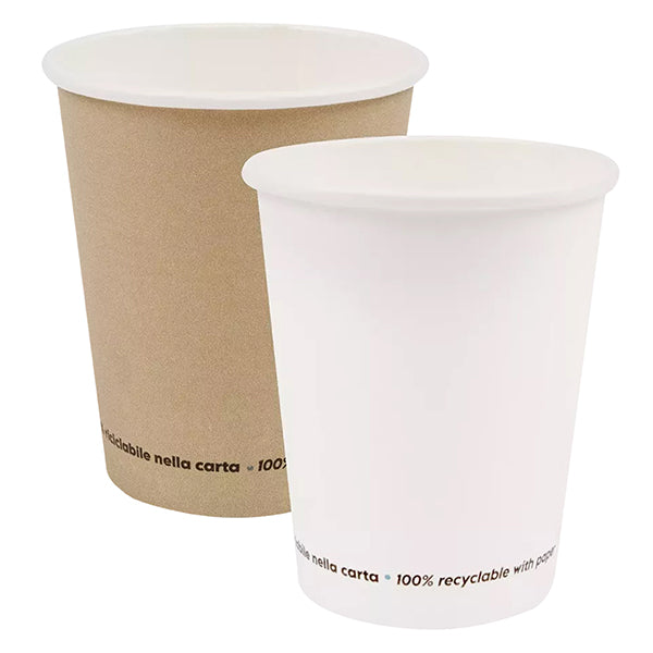 Bicchiere - carta - 200 ml - avana - Signor Bio - conf. 50 pezzi