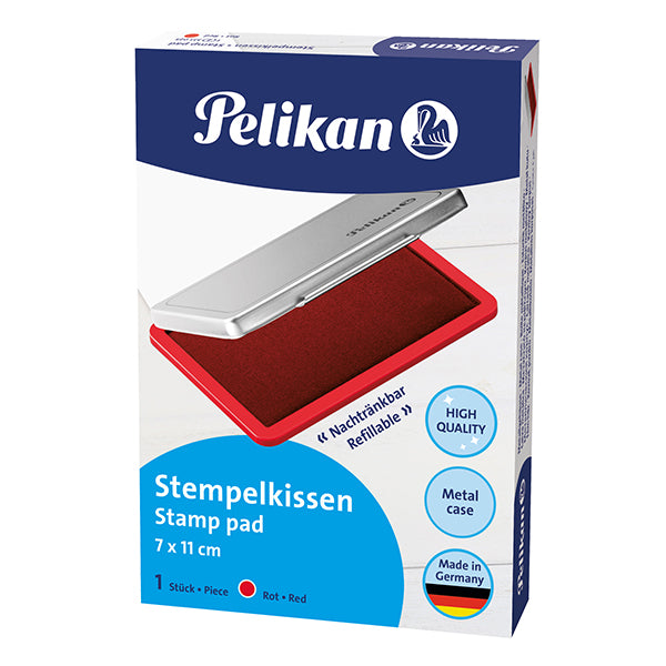 Cuscinetto per timbri - 7 x 11 cm - rosso - Pelikan