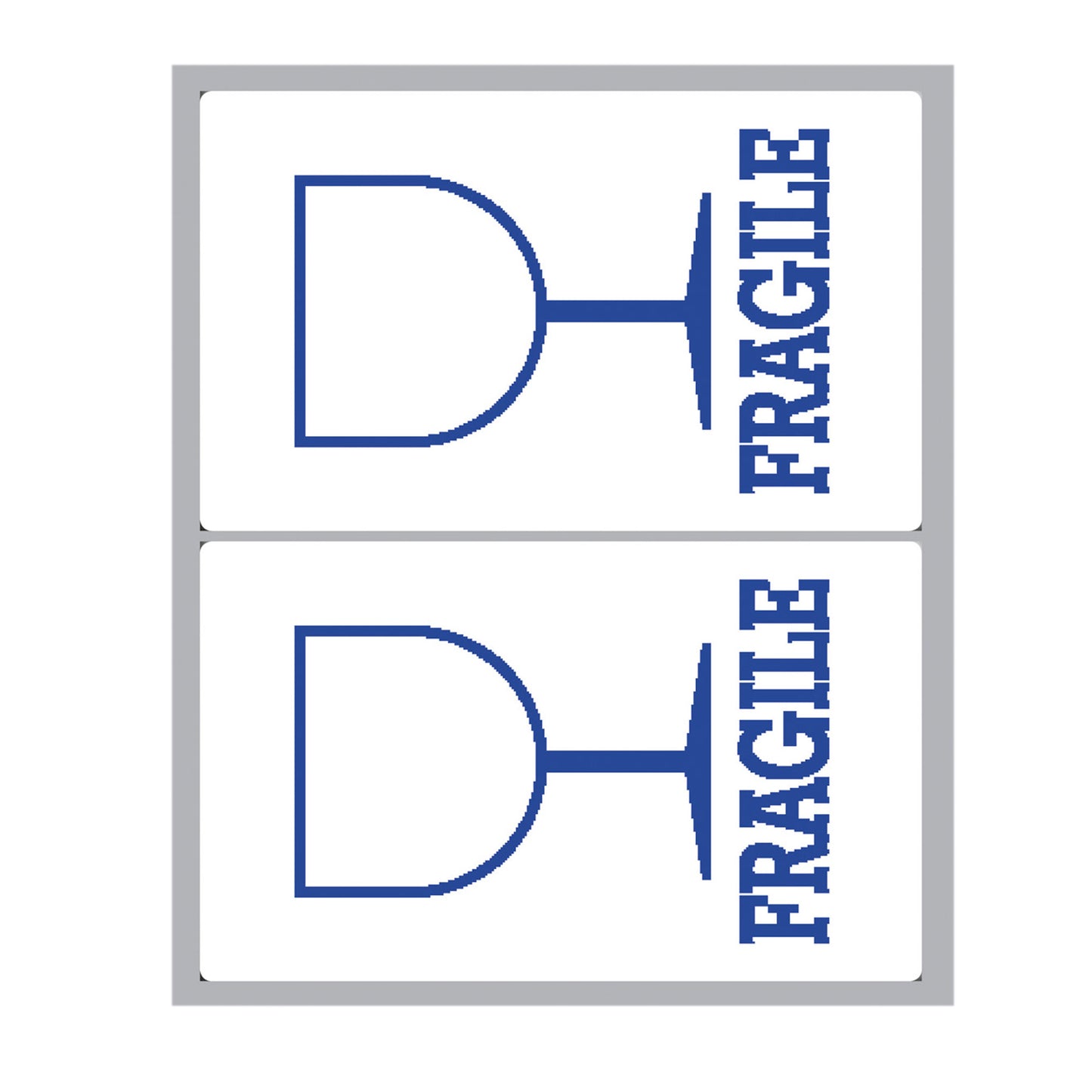 Etichette adesive - in carta - permanenti - 115 x 70 mm - 2 et/fg - 10 fogli - fragile - bianco - Markin