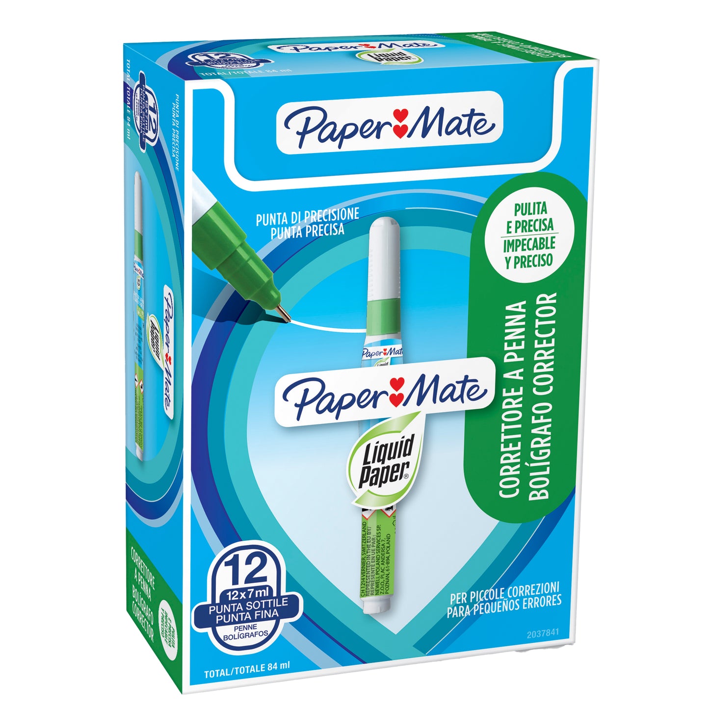 Correttore a penna Liquid Paper Micro Correction Pen - 7ml - punta a sfera - Papermate
