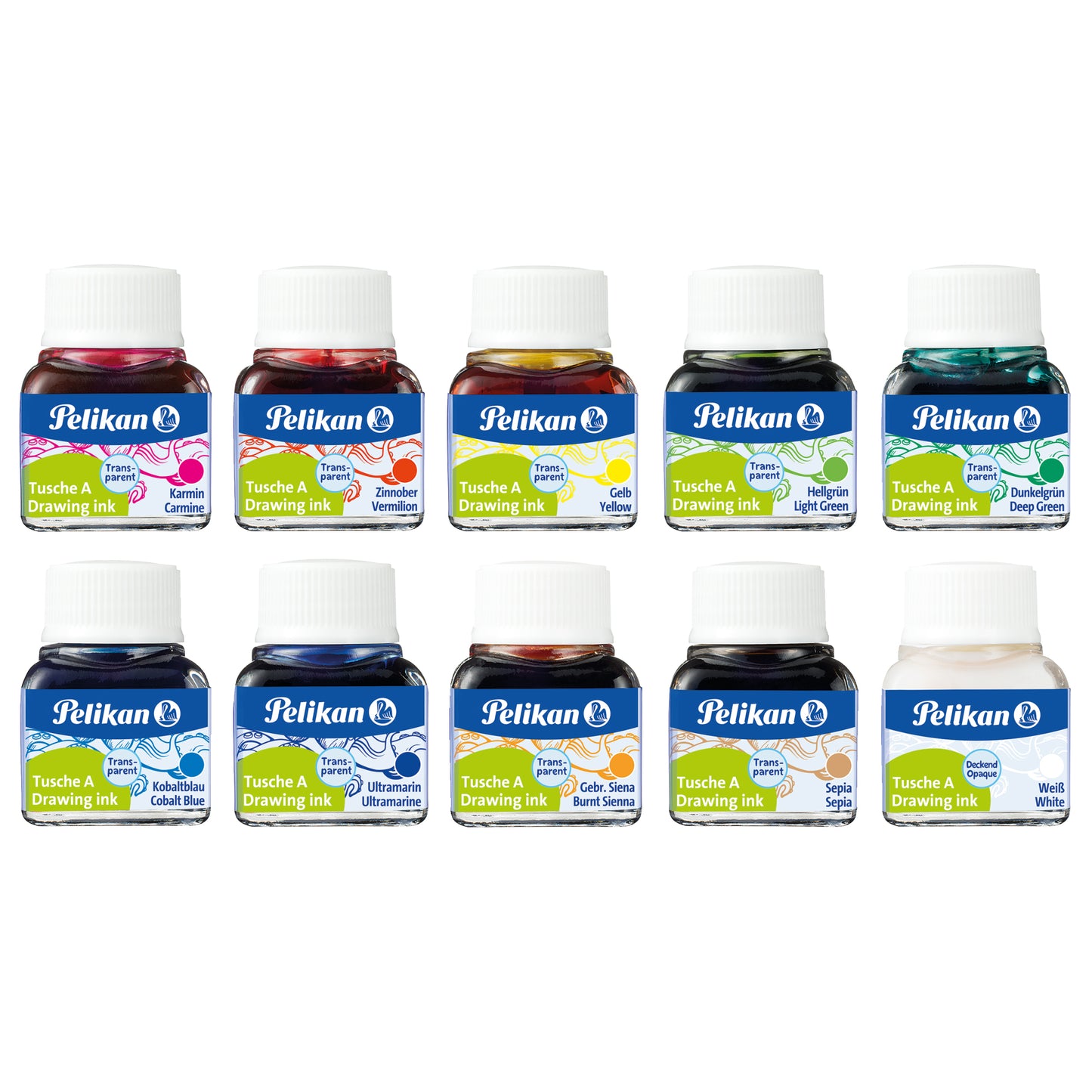 Inchiostro di china 523 - colori assortiti - 10ml - Pelikan