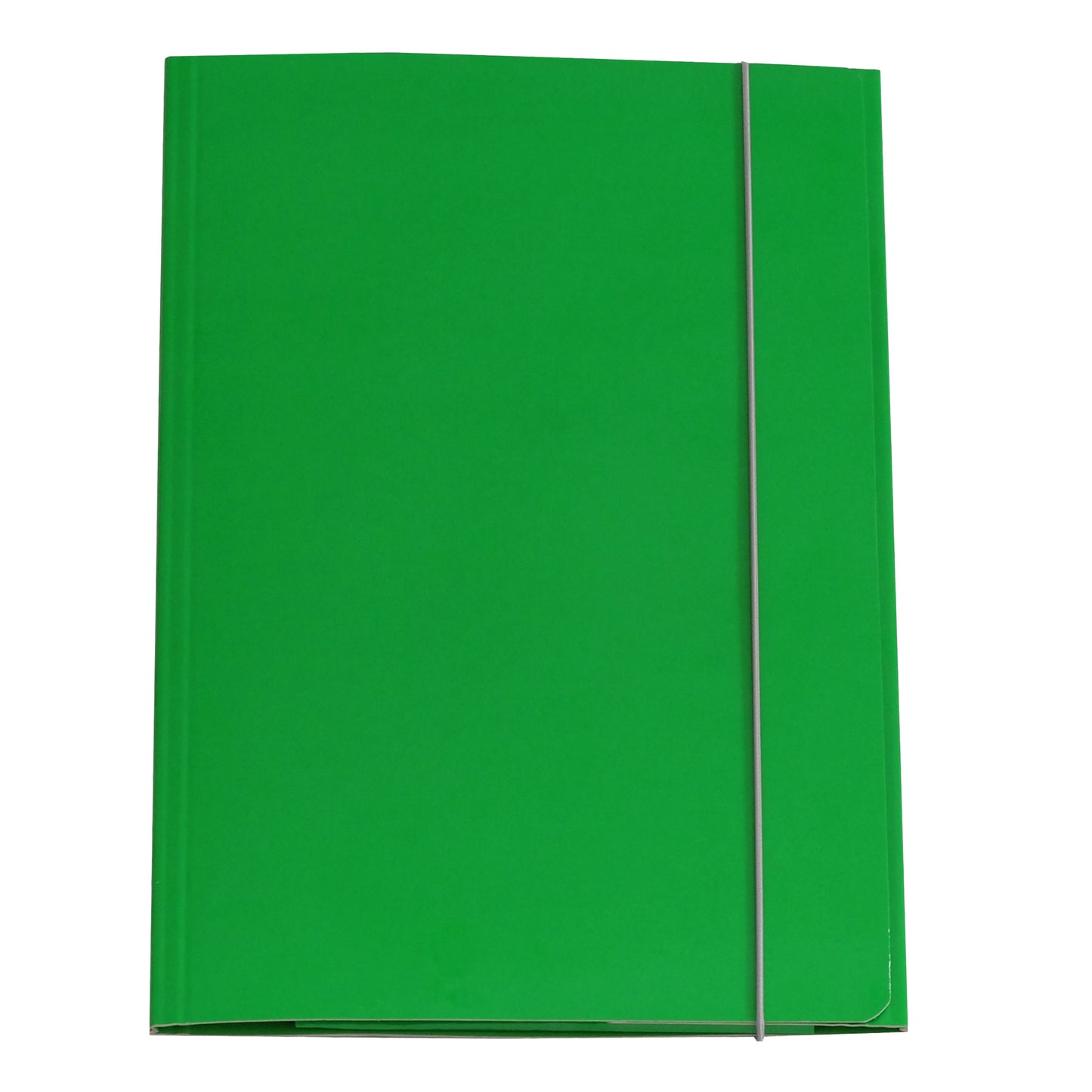 Cartella 3 lembi con elastico - A4 - dorso variabile - cartone plastificato - verde - Cartotecnica del Garda