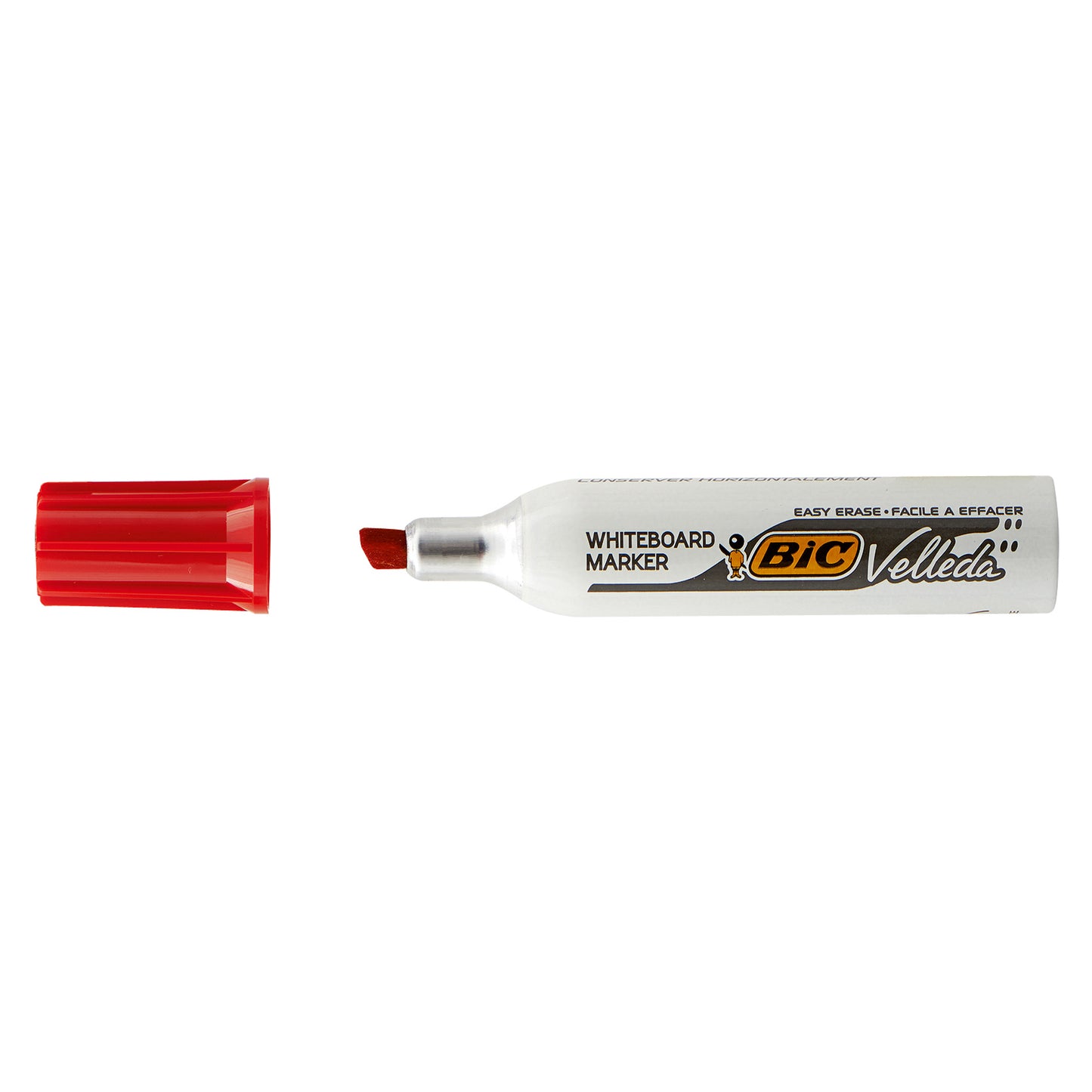 Pennarello Whiteboard Marker Velleda 1781 - punta a scalpello da 3,2 a 5,5mm - rosso - Bic