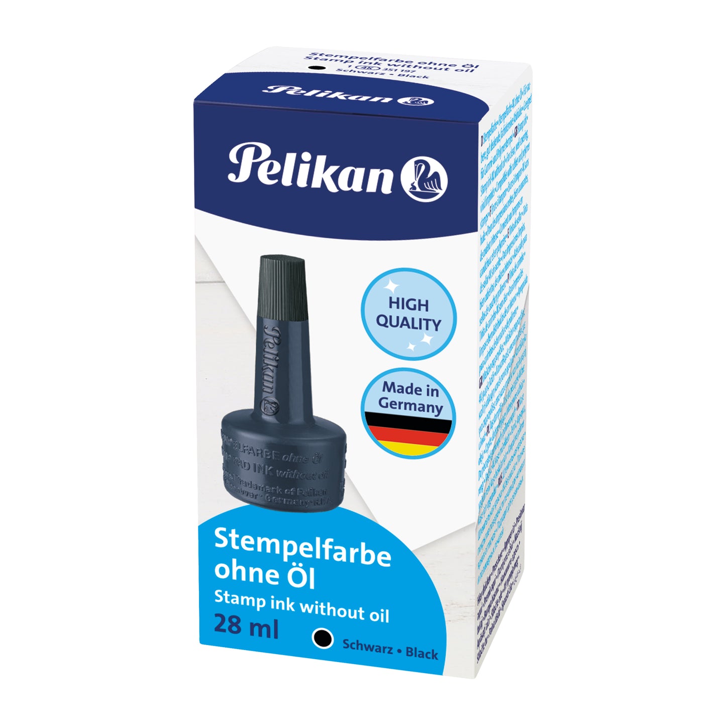 Inchiostro 4k per cuscinetti - senza olio - 28 ml - nero - Pelikan