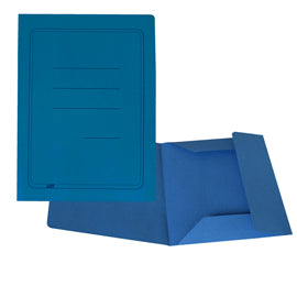 Cartellina 3 lembi con stampa - 200 gr - 25 x 33 cm - cartoncino manilla - azzurro - Cartotecnica del Garda - conf. 50 pezzi