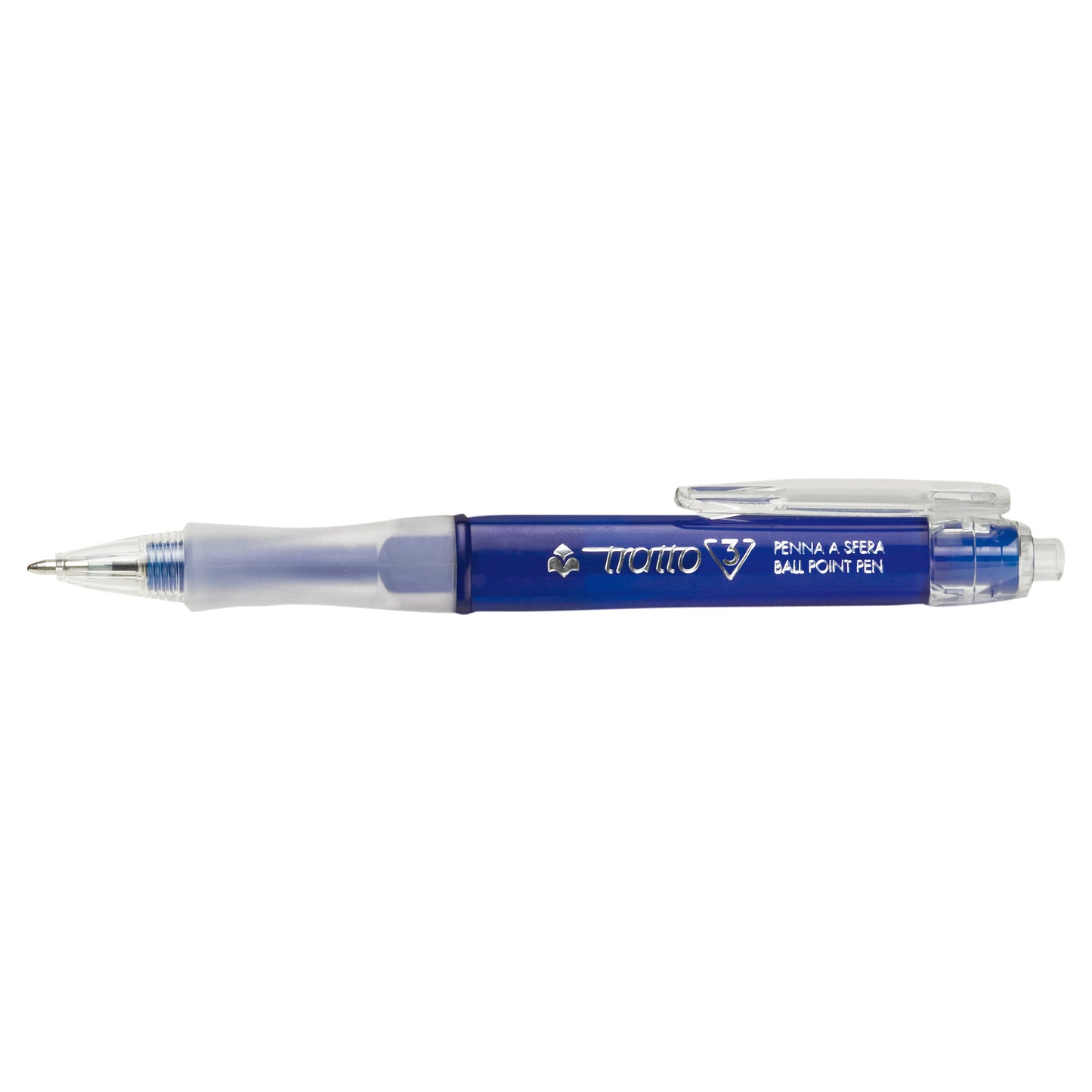 Penna a sfera a scatto Tratto 3 - punta 1,0mm - tratto 0,5mm - blu - Tratto
