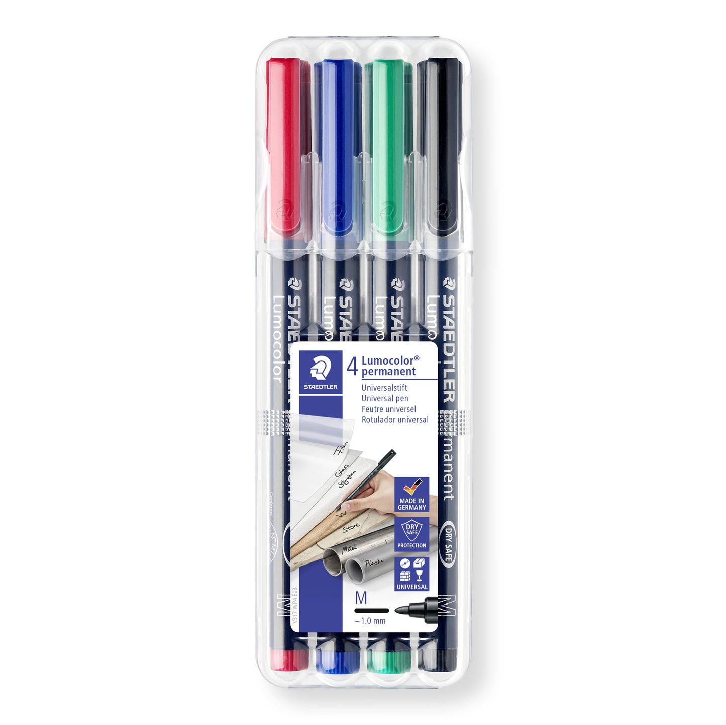 Pennarello Astucci Lumocolor Permanent 317 - punta 1,0mm - 4 colori - Staedtler