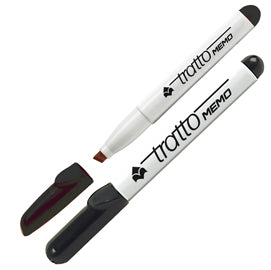 Pennarello Tratto Memo - a secco - per lavagne cancellabili - punta a scalpello - tratto 6,5mm - nero - Tratto