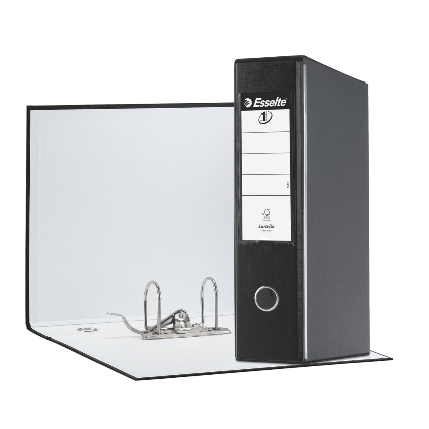 Registratore Eurofile G55 - dorso 8 cm - protocollo 23 x 33 cm - nero - Esselte