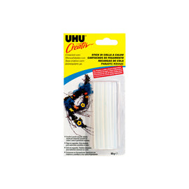 Colla termofusibile - diametro 7mm - 60gr - per bassa temperatura - Uhu - conf. 5 pezzi