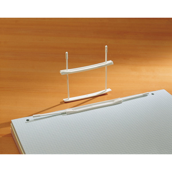Fastener fermafogli - plastica - passo 80 mm - capacità 6 cm - bianco - Fellowes - conf. 100 pezzi