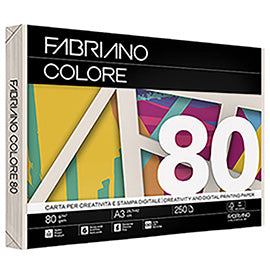 Carta Fabriano Colore - A3 - 80 gr - colori tenui avorio - Fabriano - conf. 250 fogli