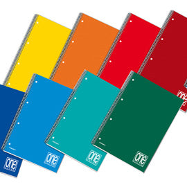 Quaderno One Color - A5+ - 1 rigo - 60 fogli - 80 gr - c/fori - spiralato - Blasetti