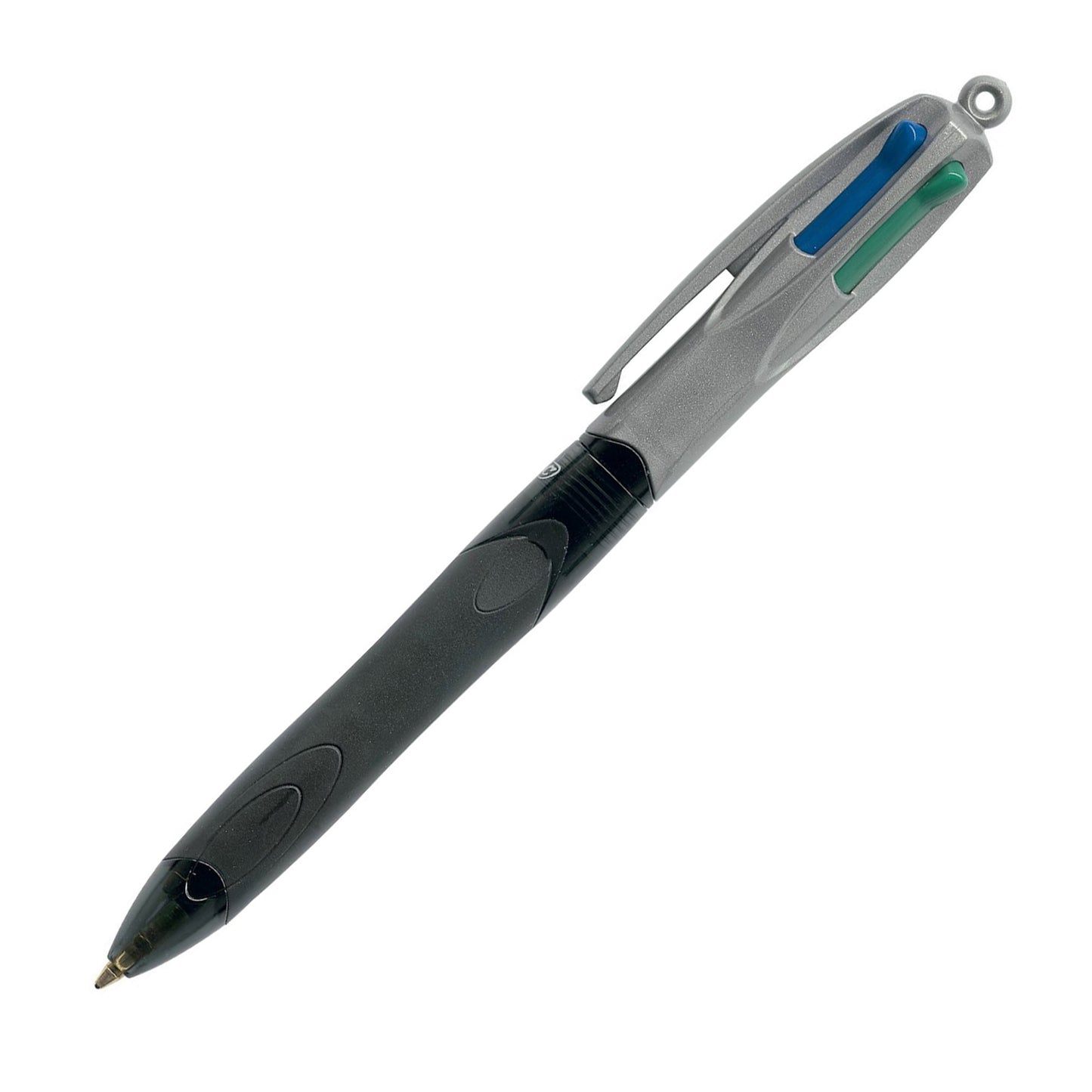 Penna a sfera a scatto 4 Colors Grip Pro - punta 1,0mm - nero, blu, rosso, verde - Bic