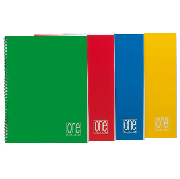 Quaderno One Color - A5 - 5mm - 60 fogli - 80 gr - s/fori - spiralato - Blasetti