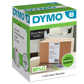 Rotolo 220 etichette LW S0904980 - 104 x 159 mm - carta - indirizzi XL - bianco - Dymo