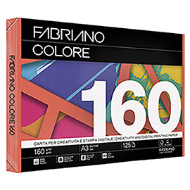 Carta Fabriano Colore - A3 - 160 gr - colori forti arancio - Fabriano - conf. 125 fogli
