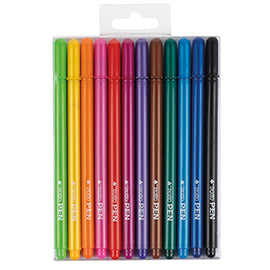 Pennarello fineliner Tratto Pen - tratto 0,5mm - colori assoriti - Tratto - busta 12 pennarelli