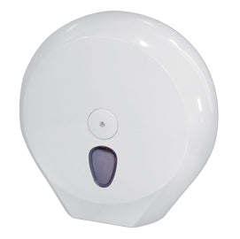 Dispenser carta igienica rotolo Maxi Jumbo - 33,5 x 12,8 x 33,5 cm - rotolo diametro 29 cm - bianco - Mar Plast