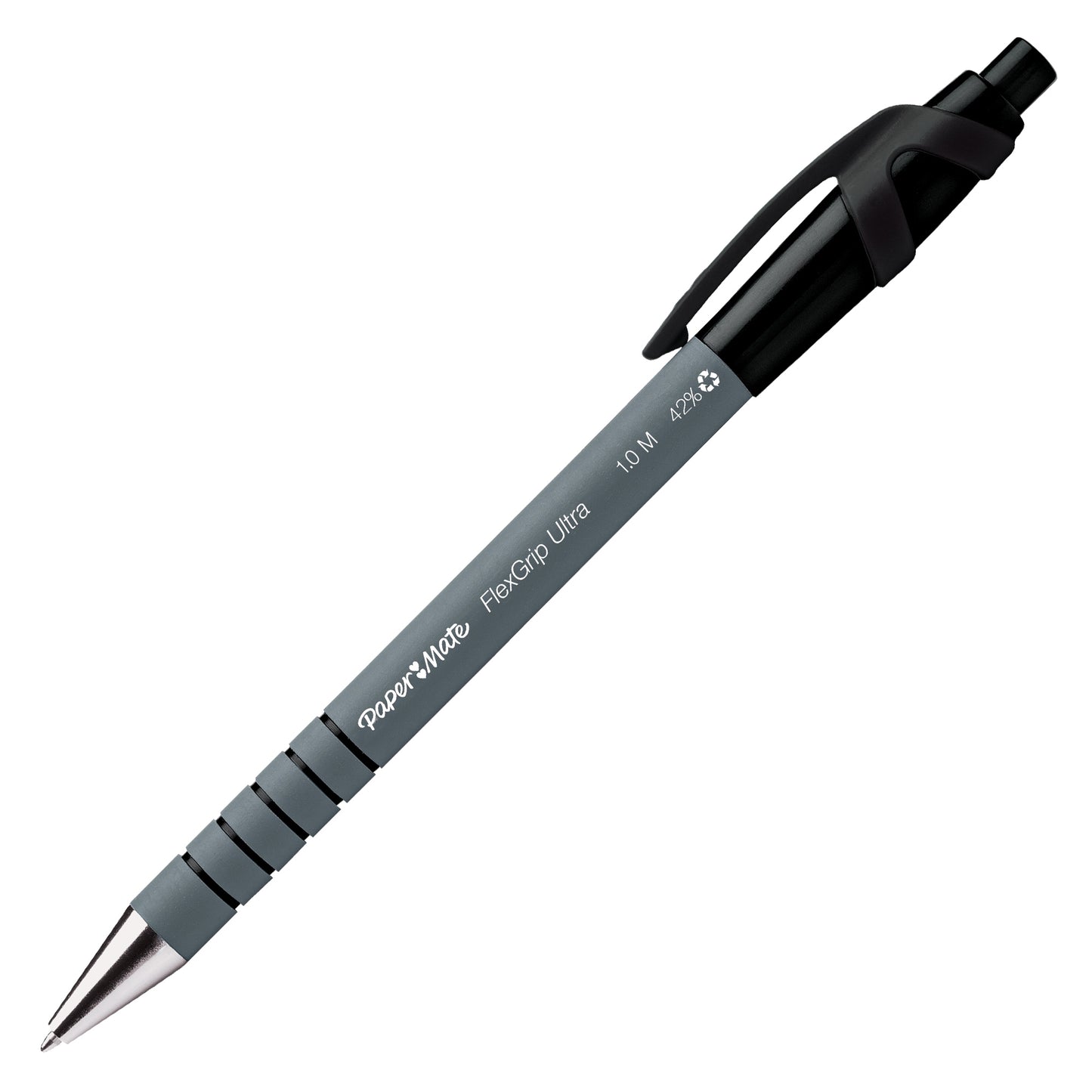 Penna a sfera a scatto Flexgrip Ultra - punta 1,0mm - nero - Papermate - conf. 30+6 pezzi