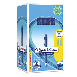 Penna a sfera a scatto Flexgrip Ultra - punta 1,0mm - blu - Papermate - conf. 30+6 pezzi