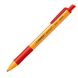 Penna a sfera a scatto Pointball Green - punta 1,0 mm - rosso - Stabilo