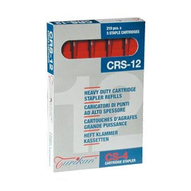 Caricatori CRS6 - 210 punti 12 mm - capacità massima 80 fogli - rosso - Iternet - conf. 5 pezzi