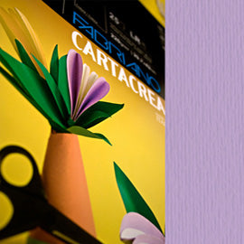 Cartoncino CartaCrea - 35 x 50 cm - 220 gr - violetto - Fabriano - blister 10 fogli