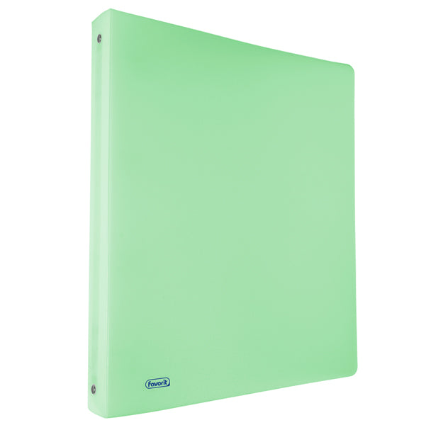 Raccoglitore Pastel - 22 x 30 cm - 4 anelli tondi 15 mm - PP - smeraldo - Favorit