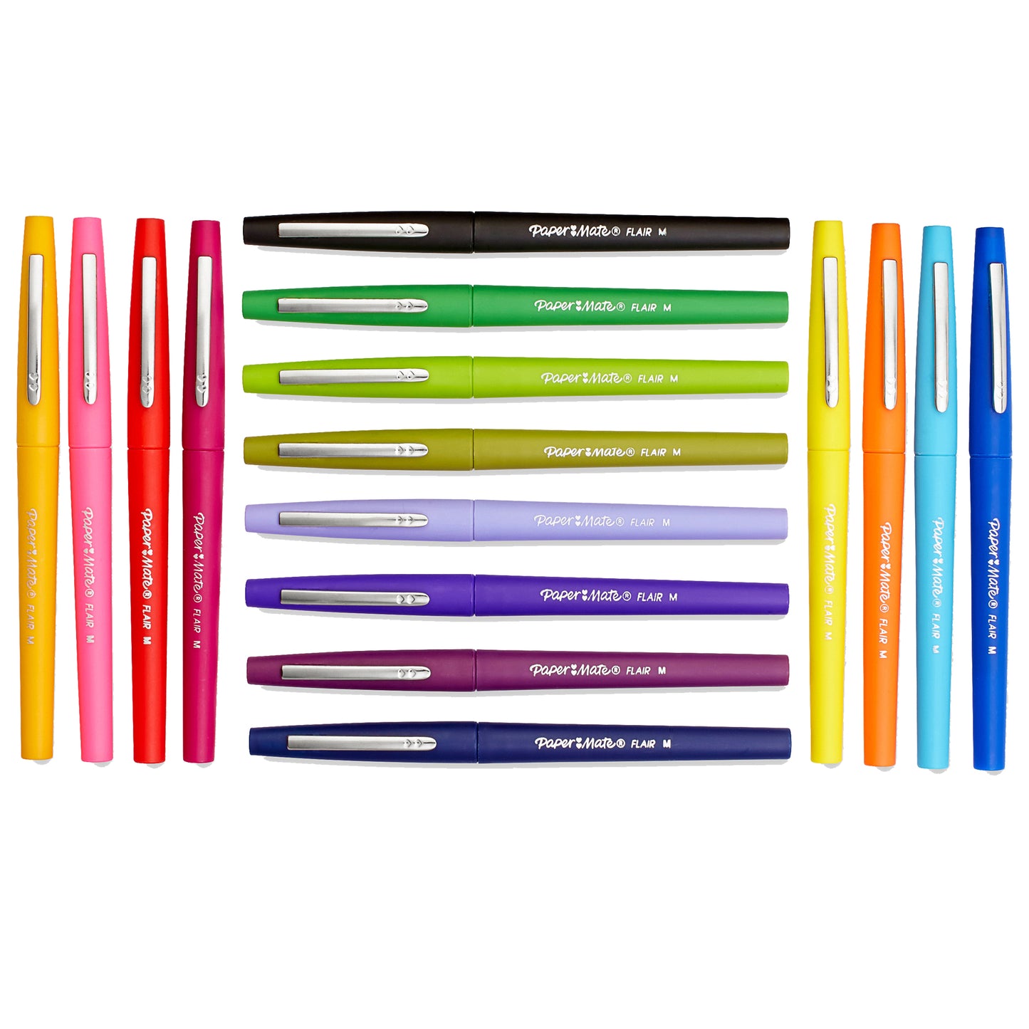 Pennarello Flair Nylon - punta feltro - 1,10mm - colori assortiti Tropical - Papermate - conf. 16 pezzi