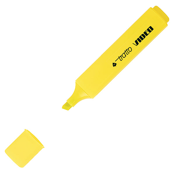 Evidenziatore Tratto Video pastel - punta a scalpello - tratto da 1,0mm-5,0mm - giallo pastel- Tratto