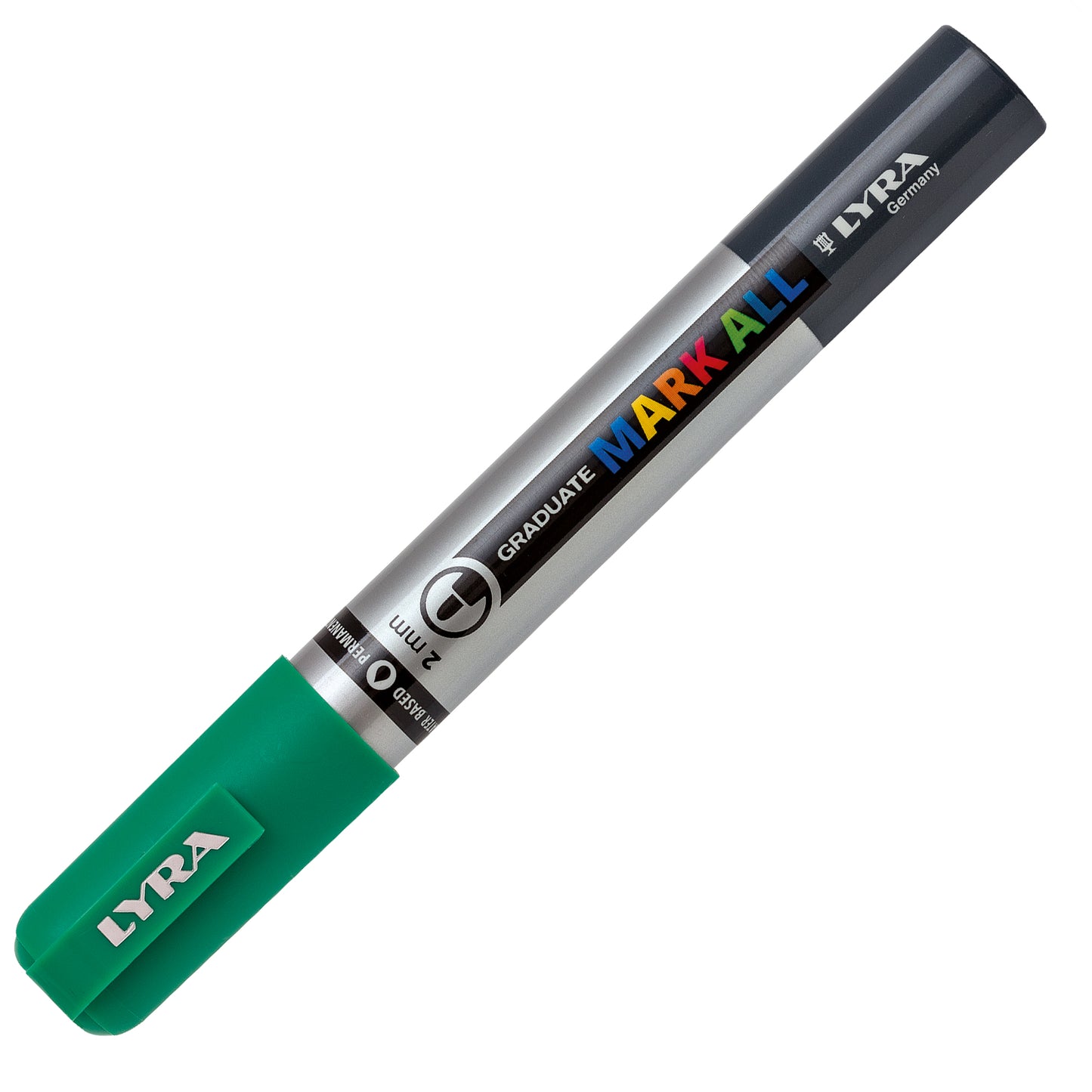 Marcatore a base d'acqua Graduate Mark All - punta tonda 2mm - verde smeraldo - Lyra