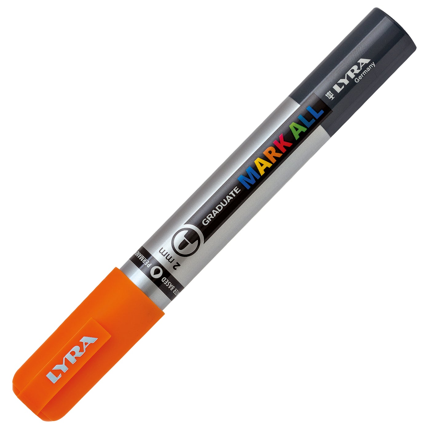 Marcatore a base d'acqua Graduate Mark All - punta tonda 2mm - arancione - Lyra