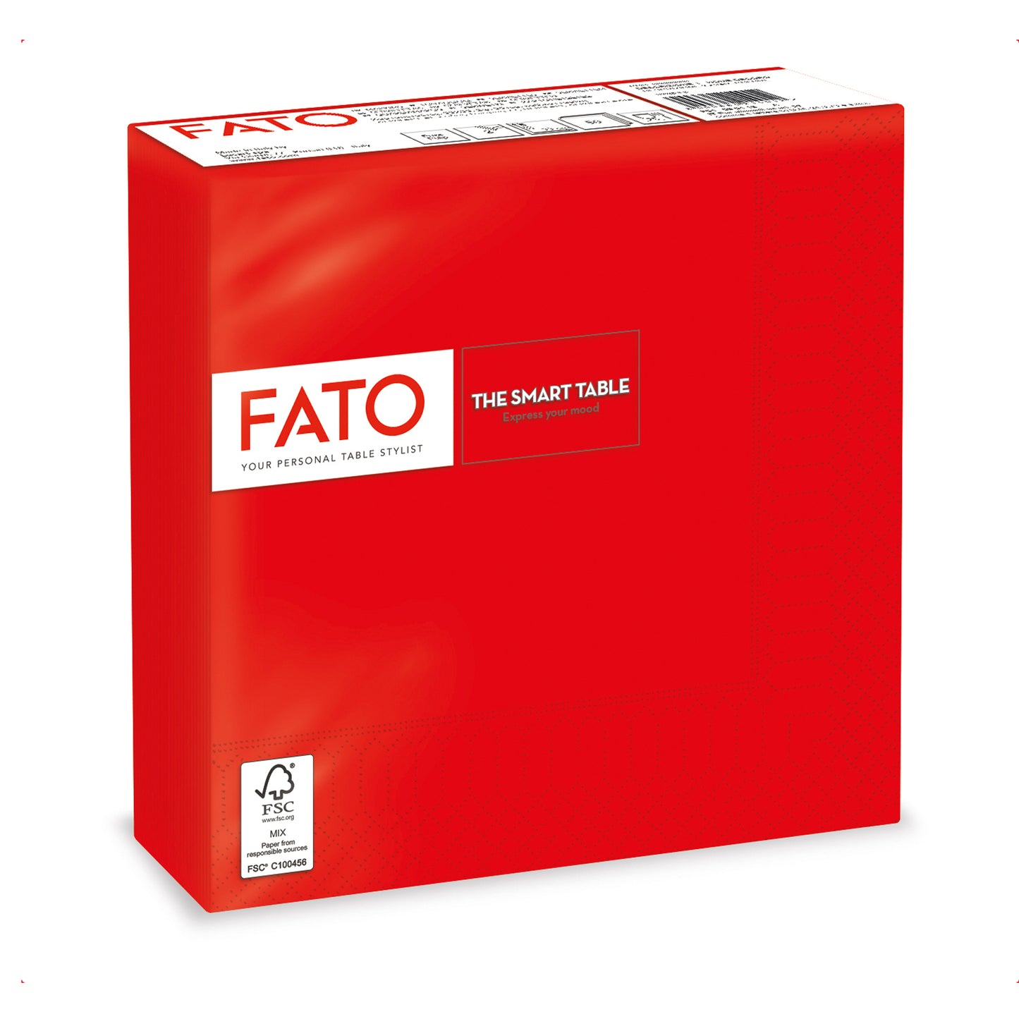 Tovagliolo - carta - 33 x33 cm - 2 veli - rosso - Fato - conf. 50 pezzi