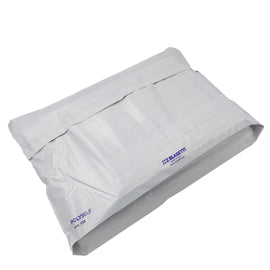 Busta Polyself - per corrieri - con soffietto - A3 - 32 x 48 x 10 cm - PE - bianco/grigio - Blasetti - conf. 100 pezzi