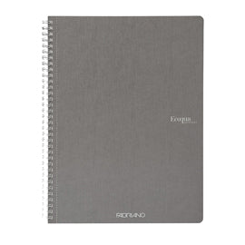 Maxiquaderno Ecoqua original - A4 - 90 gr - 1 rigo - 70 fogli - antracite - spiralato - Fabriano
