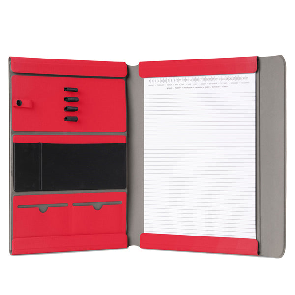 Portablocco Meet - con alette magnetiche - 31 x 25 x 1,4 cm - rosso - In Tempo