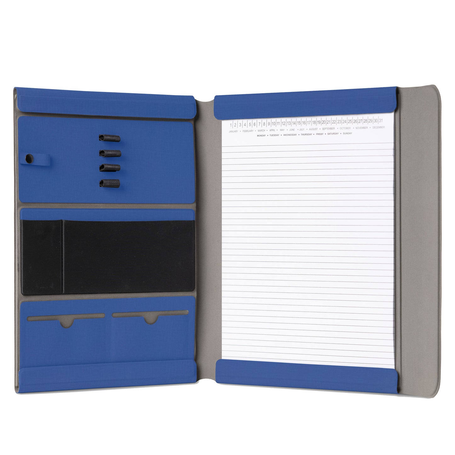 Portablocco Meet - con alette magnetiche - 31 x 25 x 1,4 cm - blu - In Tempo