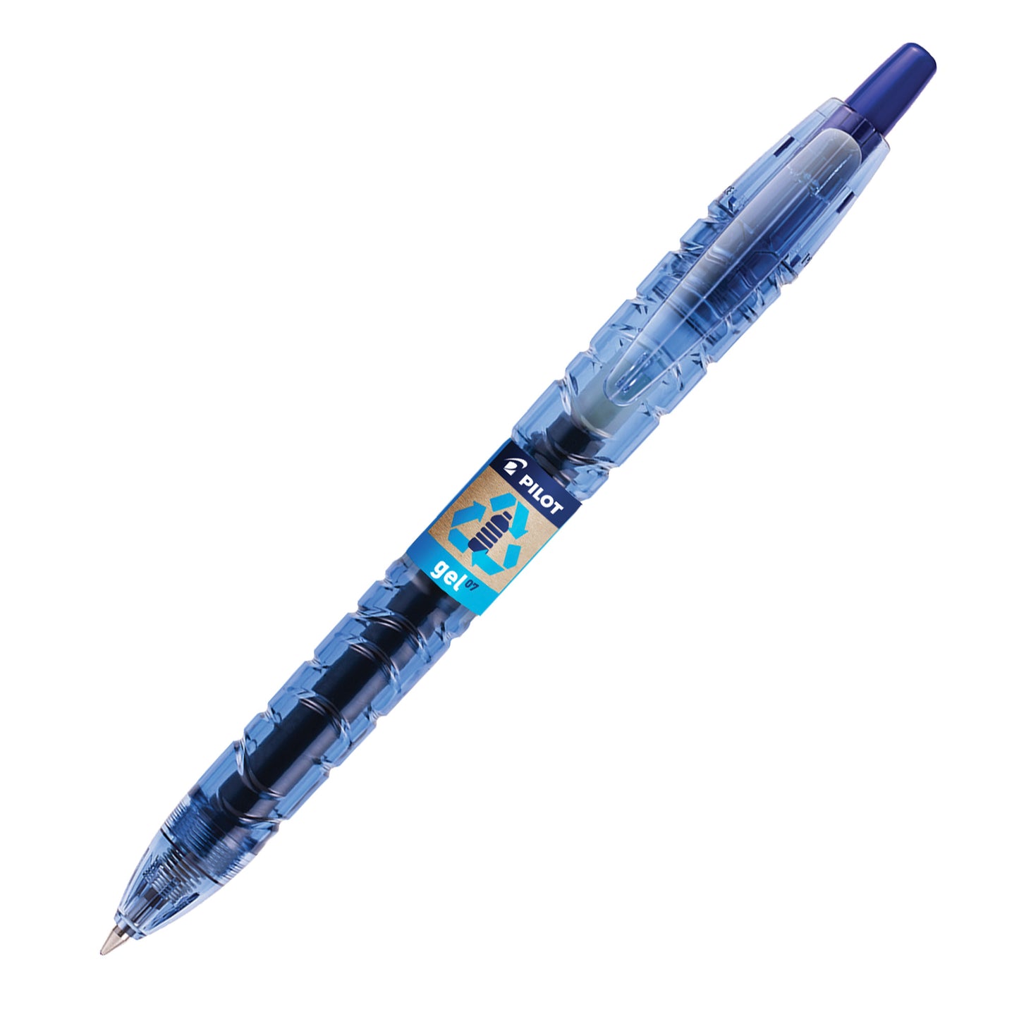 Roller gel B2P Ecoball BeGreen - punta 0,7 mm - 10 refill B2P inclusi - blu - Pilot - conf. 20 pezzi