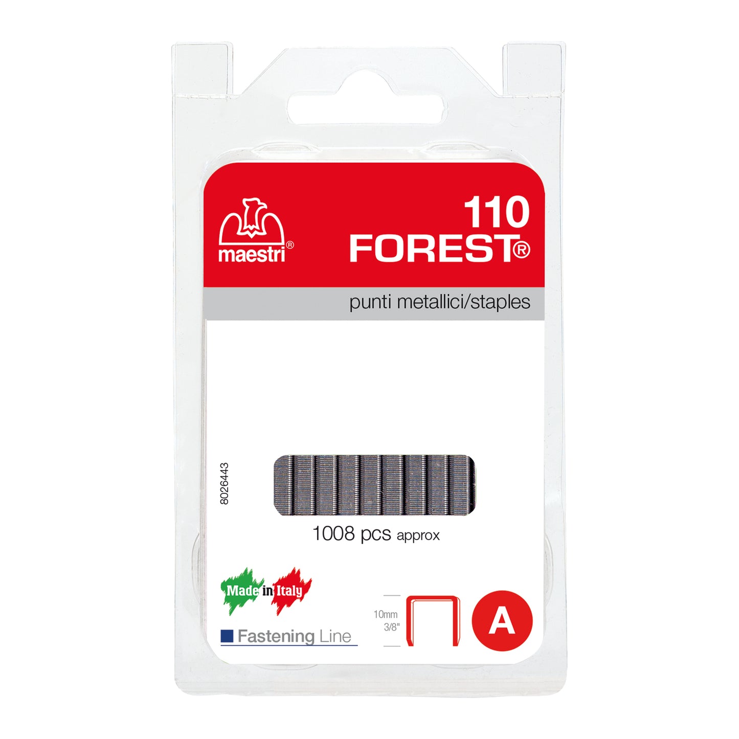 Punti metallici - 110 - 10 mm - metallo - Romeo Maestri - conf. 1008 punti