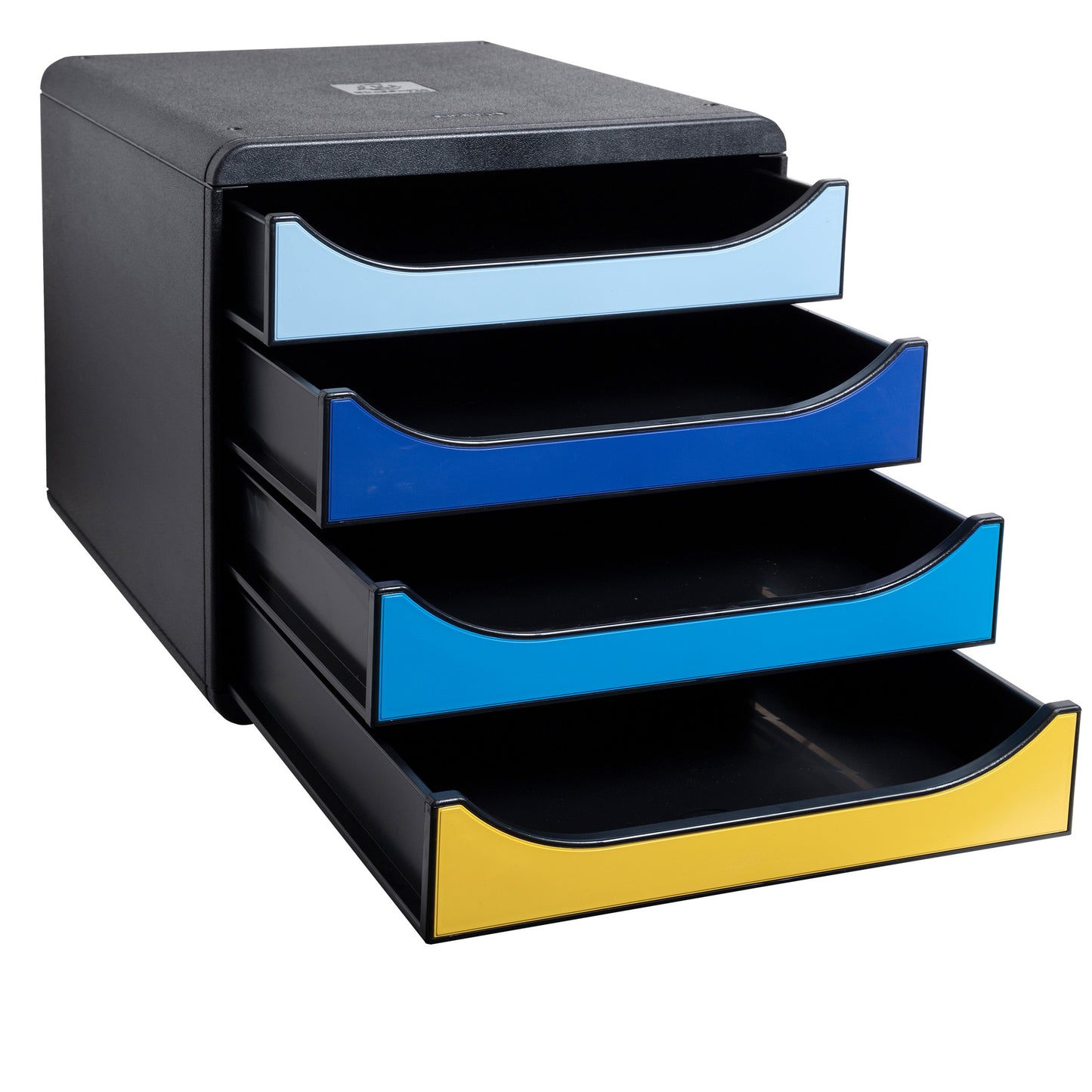 Cassettiera Big Box Bee Blue - 4 cassetti A4 - nero/multicolore - Exacompta