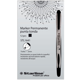 Marcatore permanente Starline - punta tonda 2,0mm - nero - Starline