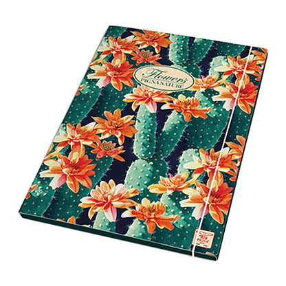 Cartella 3 lembi con elastico Nature Flowers - A4 - dorso 1,5cm - fantasie assortite - Pigna
