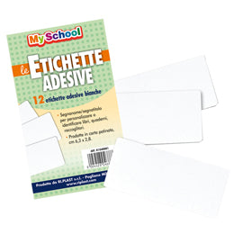 Etichetta adesiva segnanome - 6,3 x 2,8 cm - bianco - Colorosa - conf. 12 pezzi