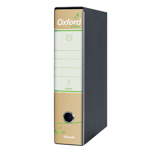 Registratore Oxford Green G85 - dorso 8 cm - protocollo 23 x 33 cm - avana - Esselte