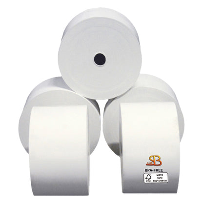Rotolo per distributore self service - 57 mm x 100 m - 55 gr - diametro esterno 90 mm - anima 12 mm - carta termica BPA free - Sabacart